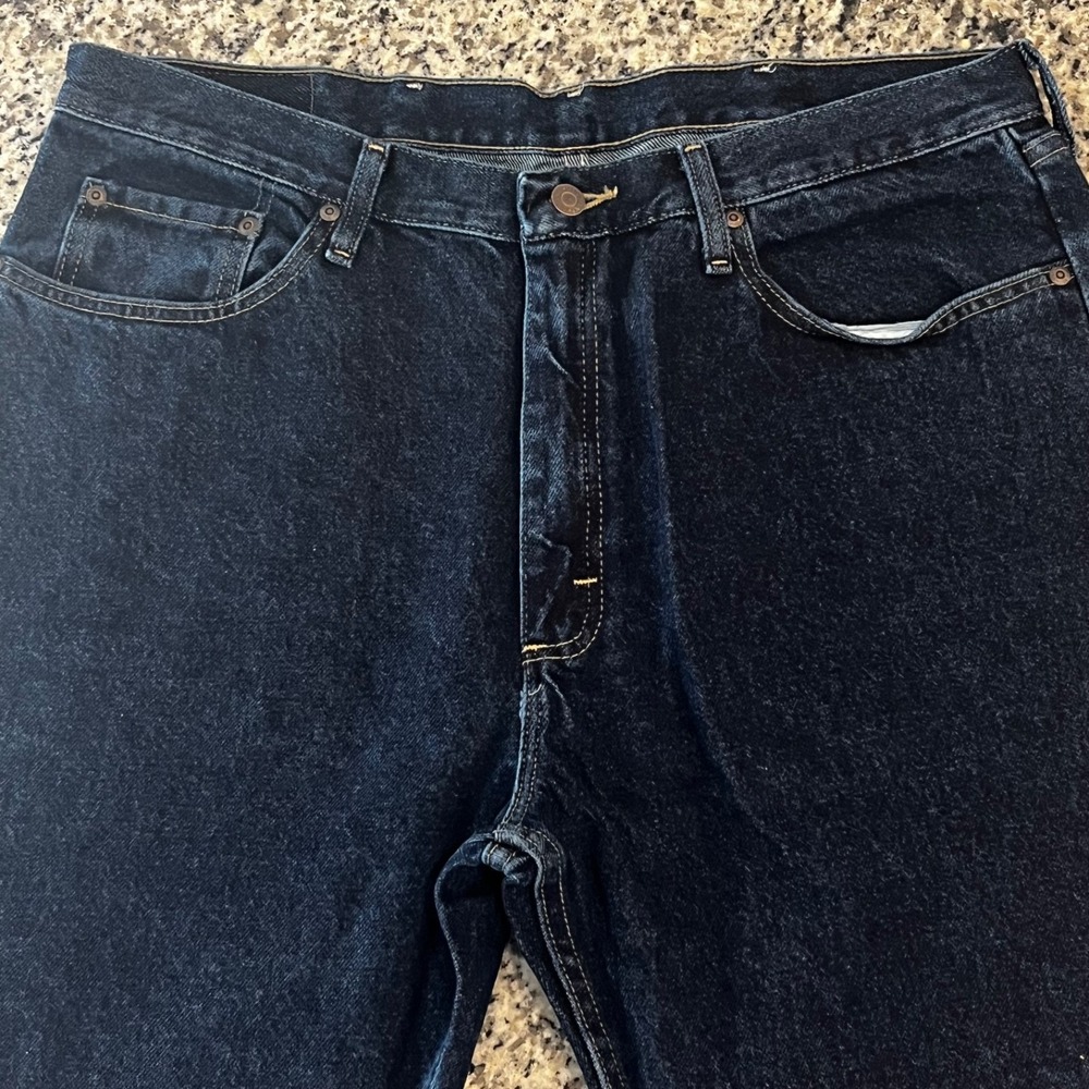 NWT Wrangler Five Star Premium Jeans Mens 38x32 Regular Fit Dark Wash - Picture 8 of 11